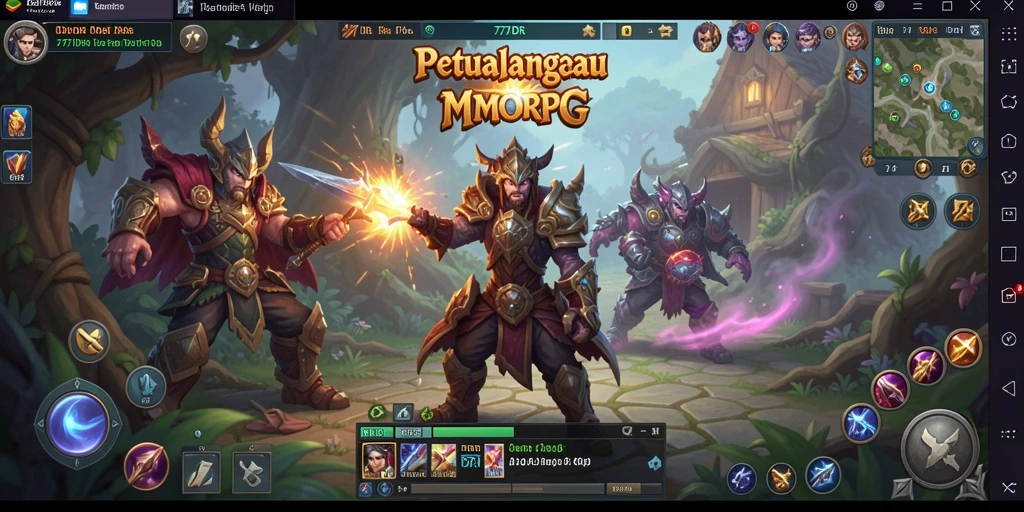 Tangkapan layar gameplay <strong>777IDR</strong> menunjukkan pertempuran epik dan karakter yang sangat detail.