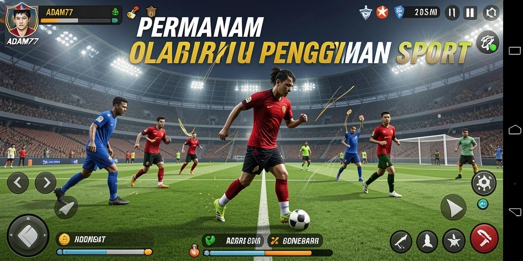 Screenshot ADAM77 menampilkan aksi seru dalam pertandingan olahraga yang mendebarkan.