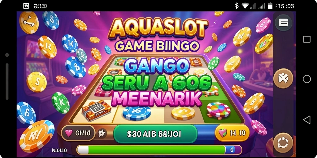 Tampilan gameplay AQUASLOT yang mencengangkan dan penuh warna.