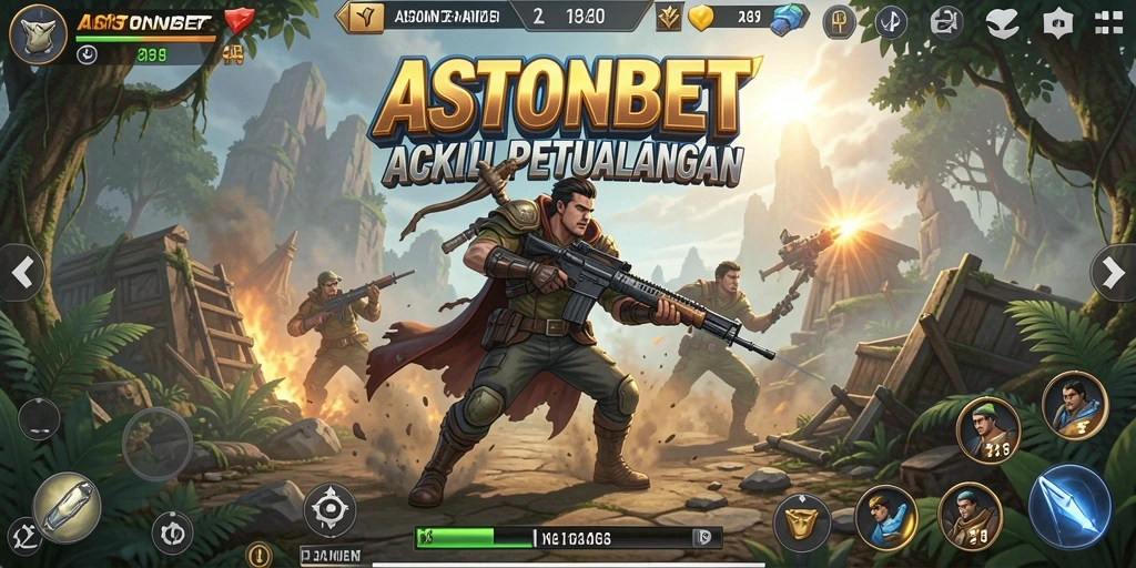Tampilan aksi mendebarkan dalam game ASTONBET.