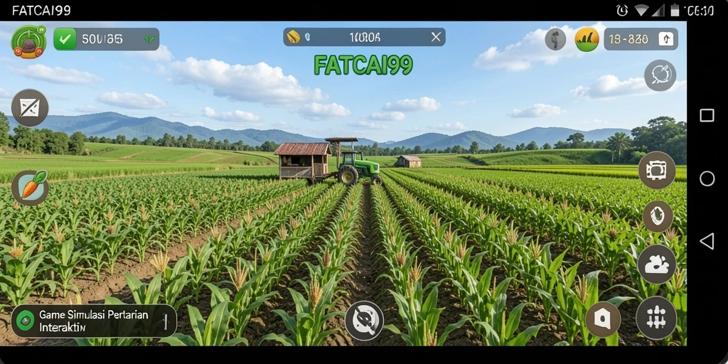Tampilan gameplay <strong>FATCAI99</strong> yang menarik dengan aktivitas pertanian.