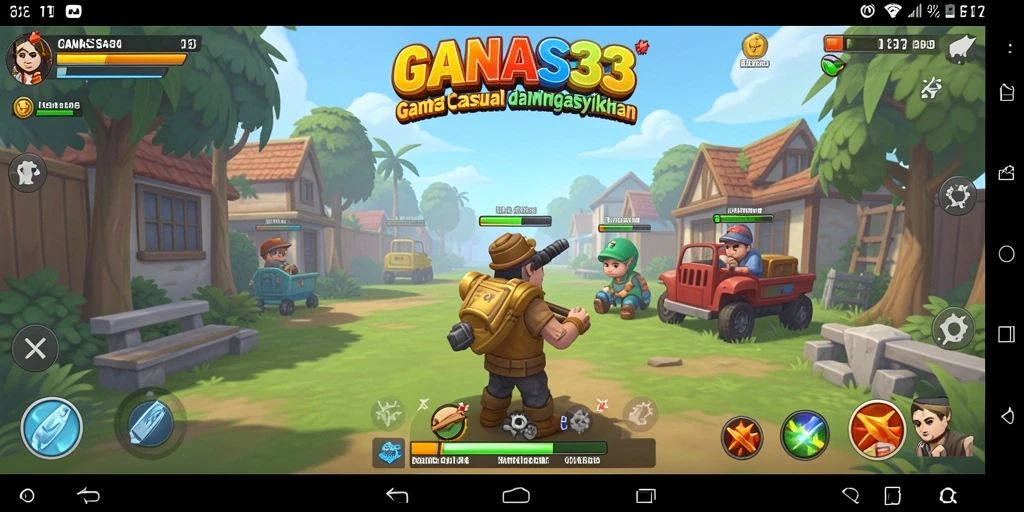 Screenshot utama GANAS33 menampilkan gameplay seru yang menyenangkan.