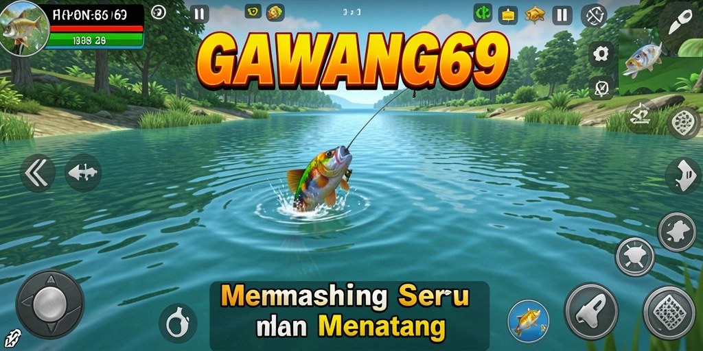 Tangkapan ikan besar di GAWANG69, nikmati gameplay memancing yang seru.