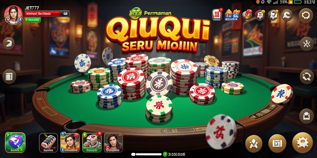 Tampilan gameplay QiuQiu yang menarik di JET77.