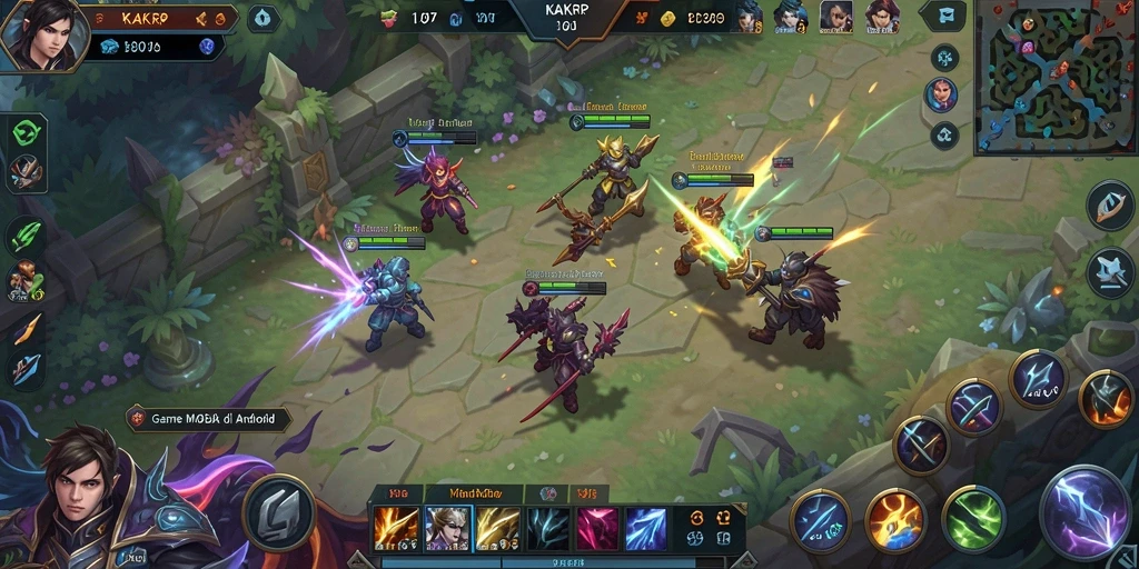 Tampilan menakjubkan dari gameplay KAKRP MOBA.