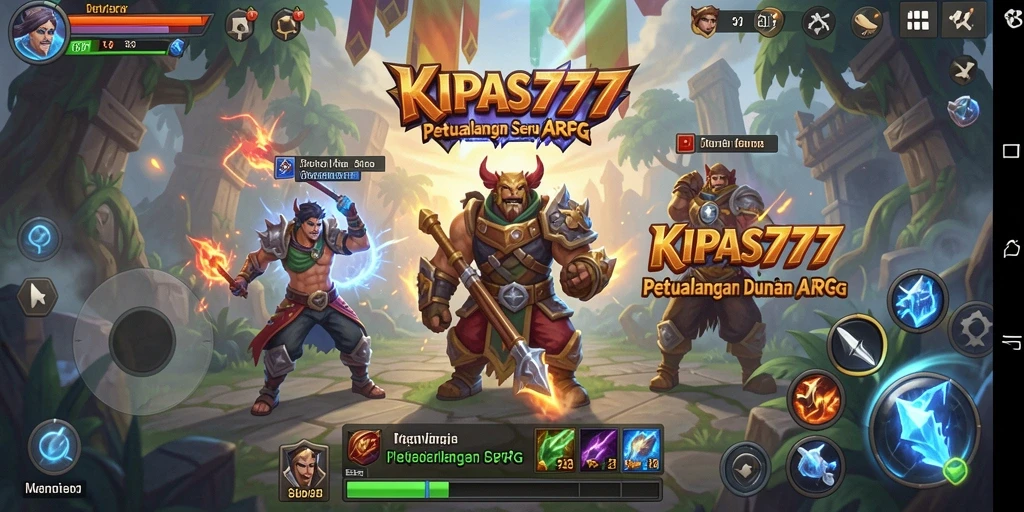 Menampilkan momen epik dalam gameplay ARPG KIPAS777.