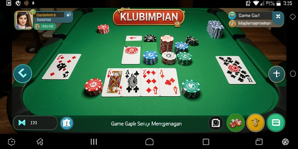 Tampilan gameplay KLUBIMPIAN menunjukkan keseruan bermain Gaple.