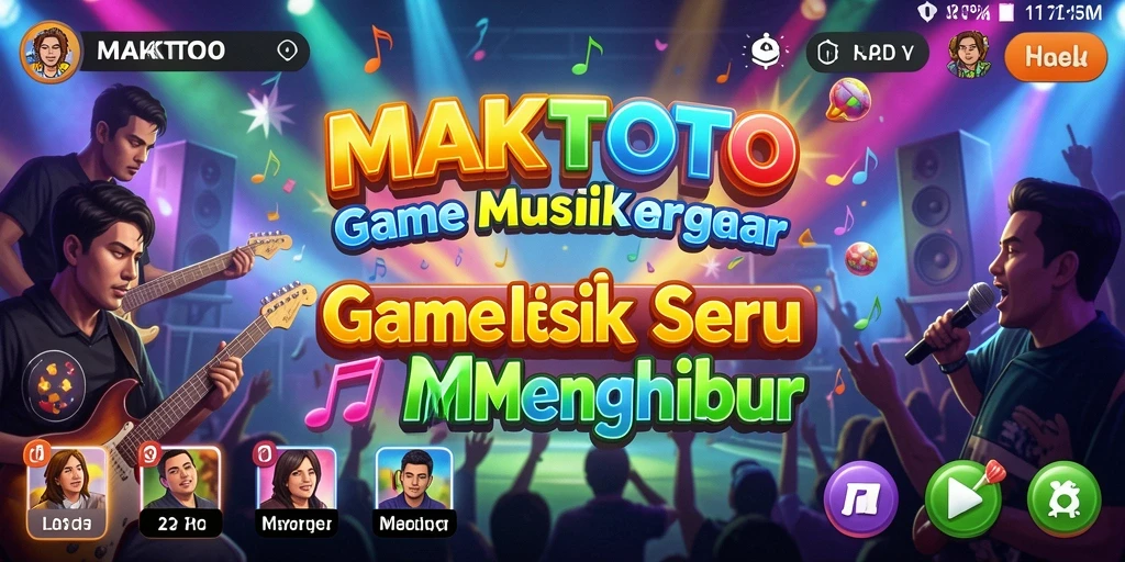 Tampilan gameplay seru dengan berbagai lagu dan tantangan.
