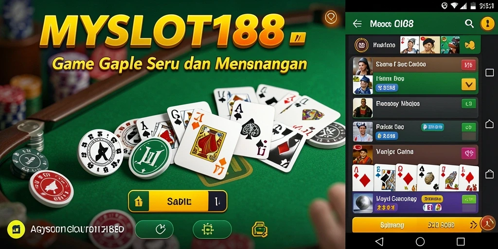 Tampilan menarik gameplay Gaple di MYSLOT188.
