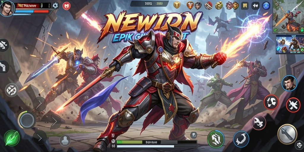 Gameplay intens dan seru dalam NEWIDN, aksi yang menegangkan.