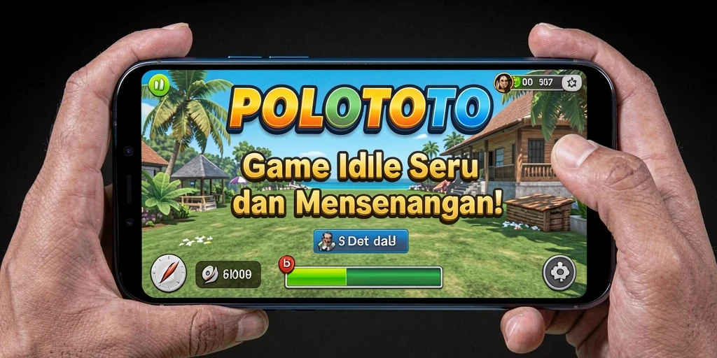 Screenshot utama gameplay <strong>POLOTOTO</strong> menampilkan suasana bermain yang santai dan menyenangkan.