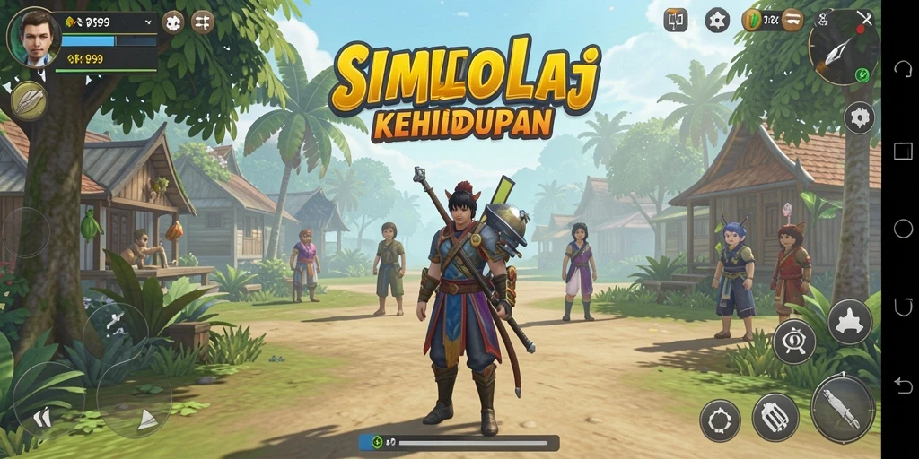 Screenshot gameplay RP99 menunjukkan interaksi karakter yang menarik.