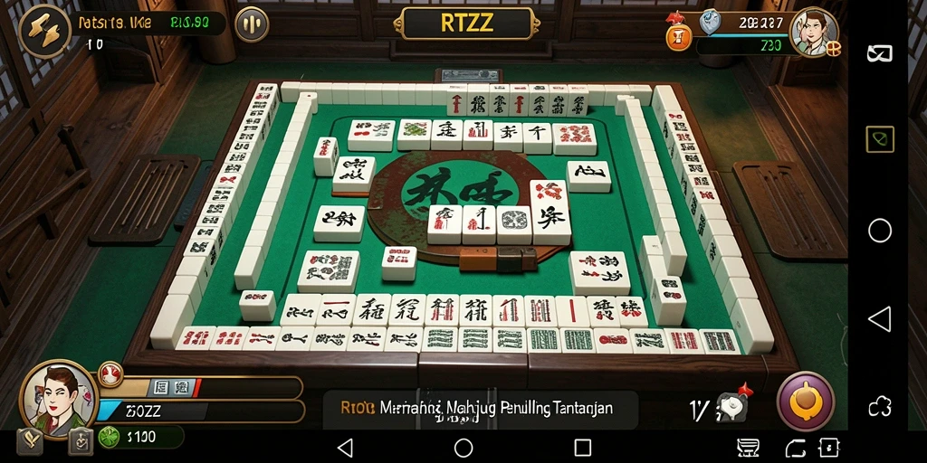 Gameplay seru Mahjong di RTZZ dengan grafis menarik.