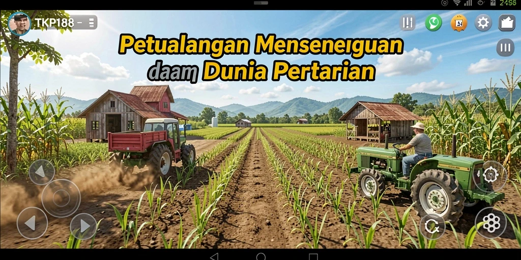 Tampilan gameplay TKP188 yang menarik dengan berbagai aktivitas pertanian.
