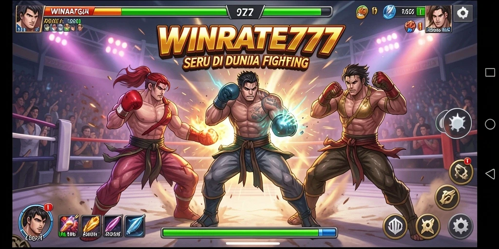 Gambaran visual pertarungan epik dalam WINRATE777 dengan karakter yang menakjubkan.