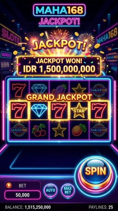 Tampilan beranda aplikasi maha168 yang menarik dan mudah digunakan.